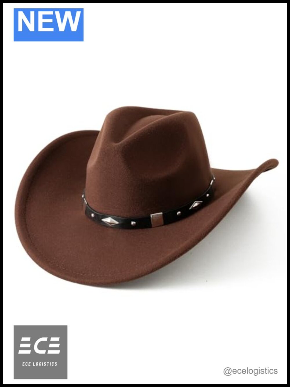 Felt Wide Brim Western Cowboy Cowgirl Hat Belt Buckle Adult